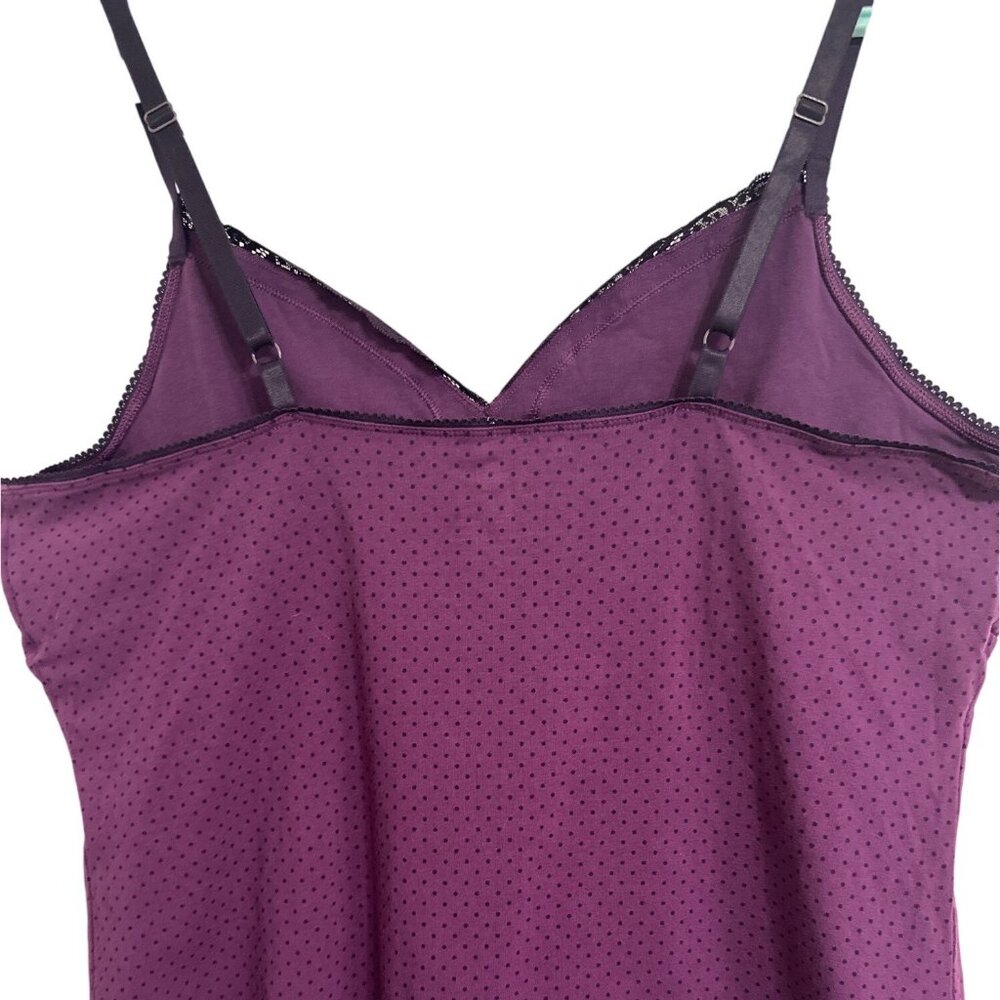 Faded Glory Womens 3X Purple Polka Dot Babydoll Cami Top Y2K BOHO Festival - Picture 4 of 8